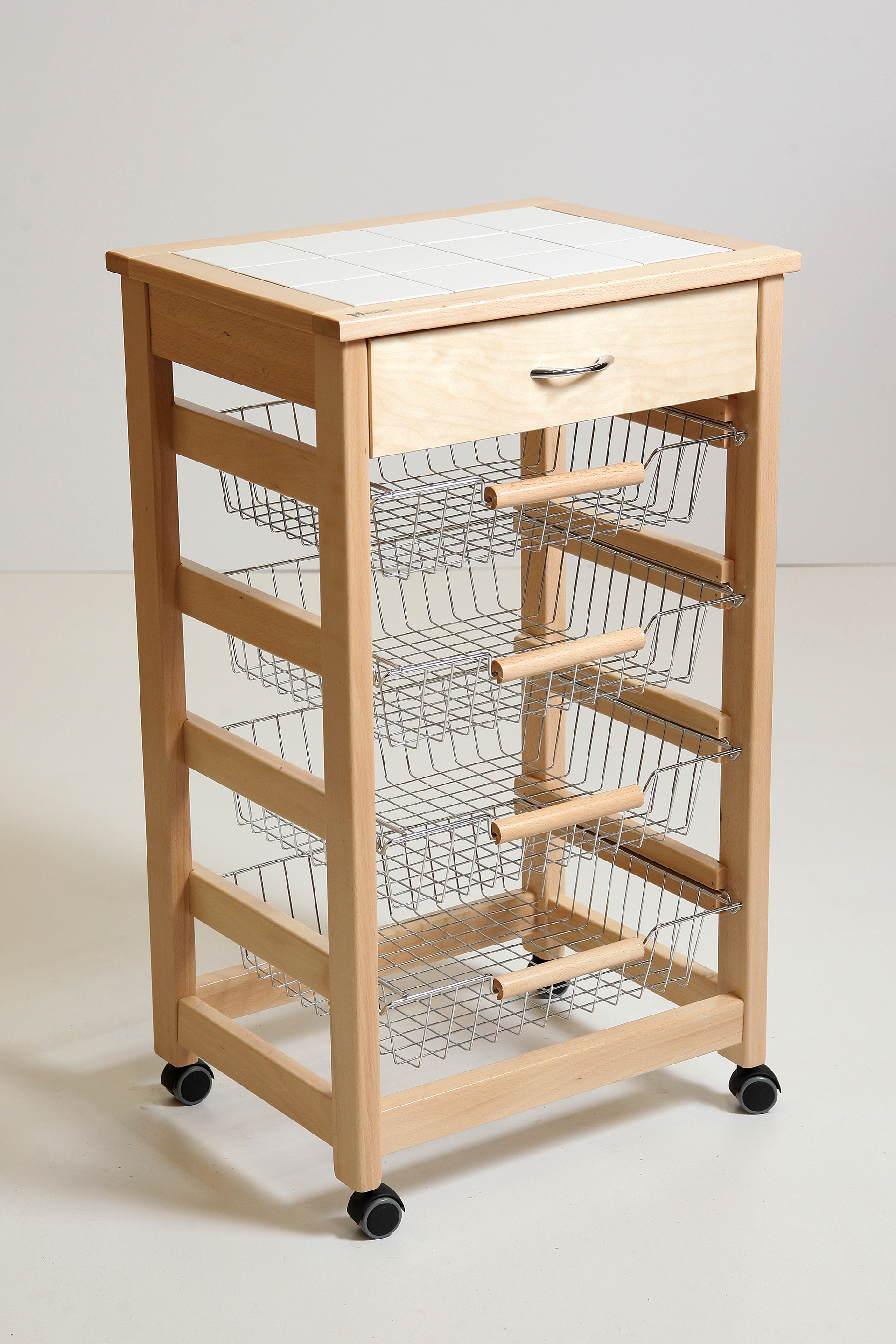 MAS025carrello vesuvio con cassetto senza base naturale