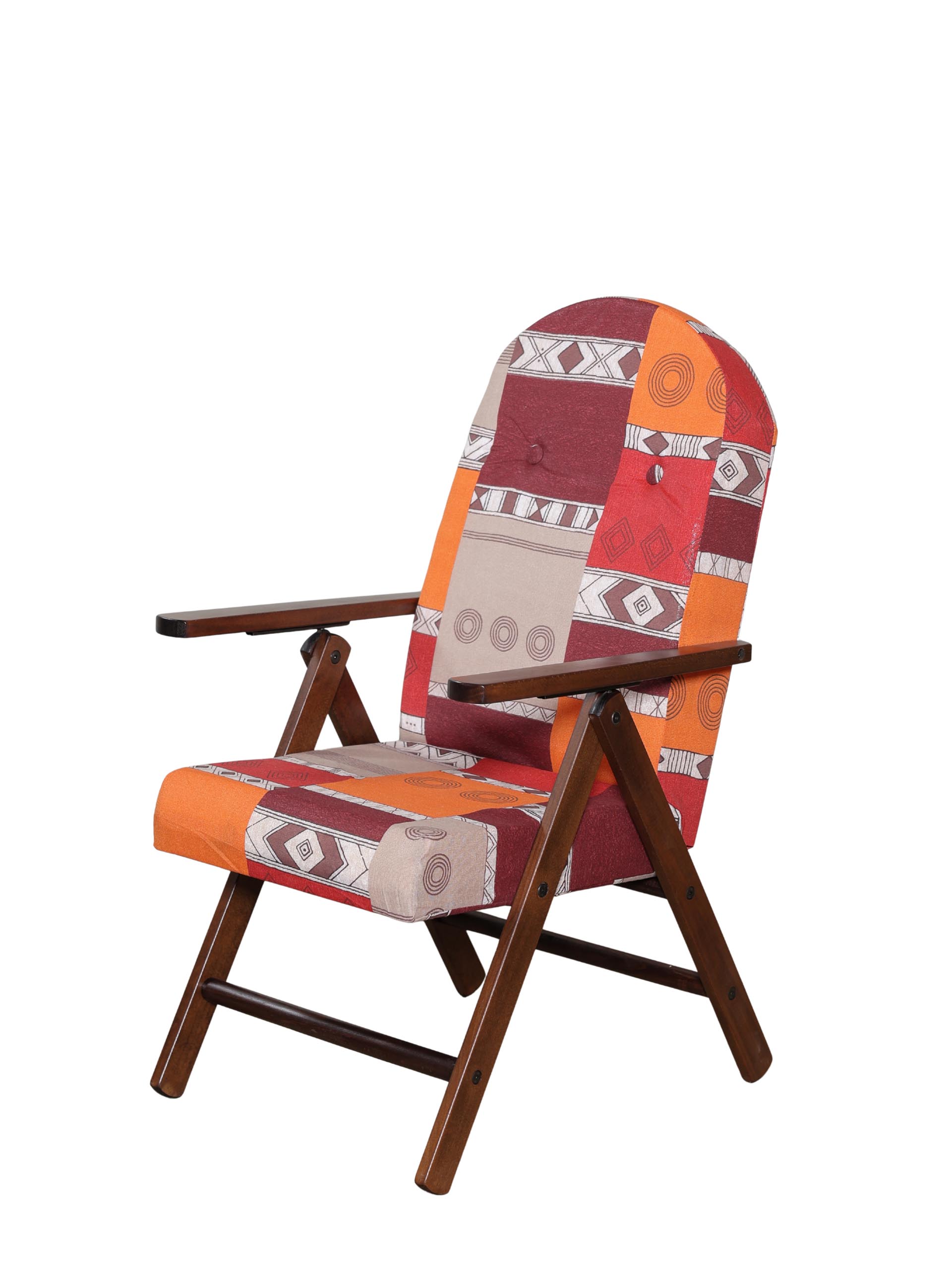 MAS011 POLTRONA AMALFI NOCE TESSUTO APASCHE BORDO