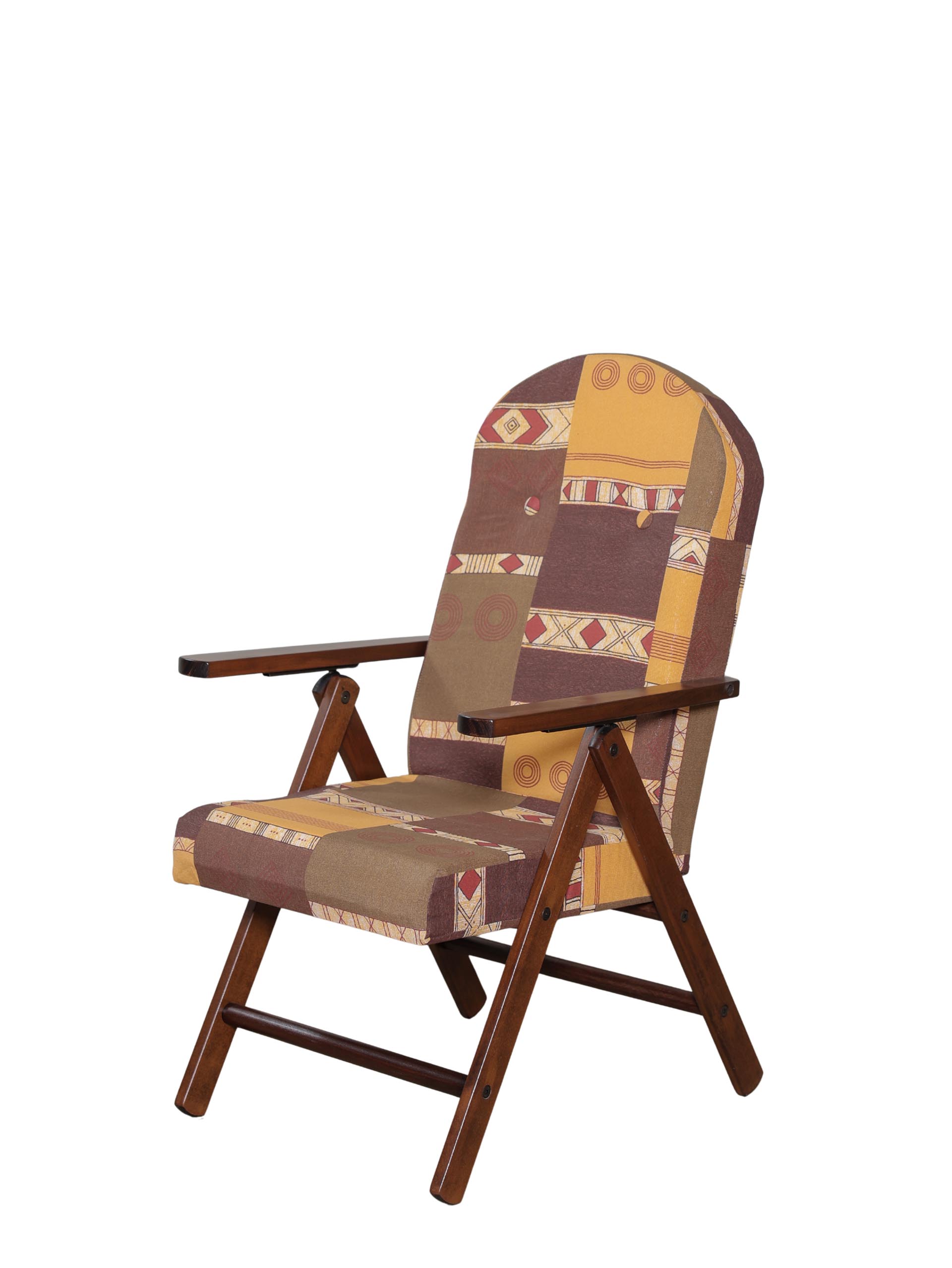 MAS011 POLTRONA AMALFI NOCE TESSUTO MARRONE APASCHE