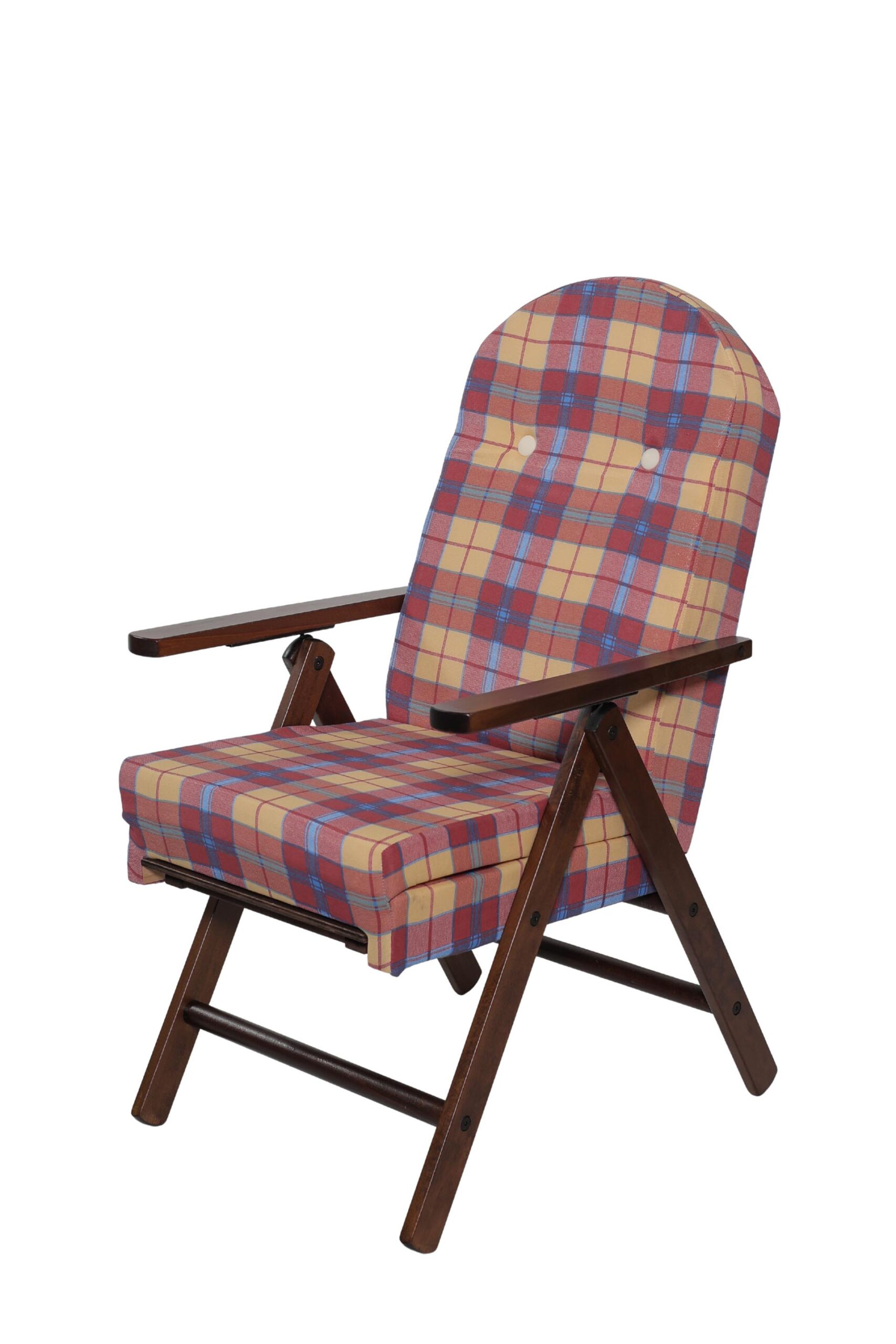 MAS012 POLTRONA AMALFI CON PROLUNGA NOCE TESSUTO BORDO CLASSICO CHIUSA