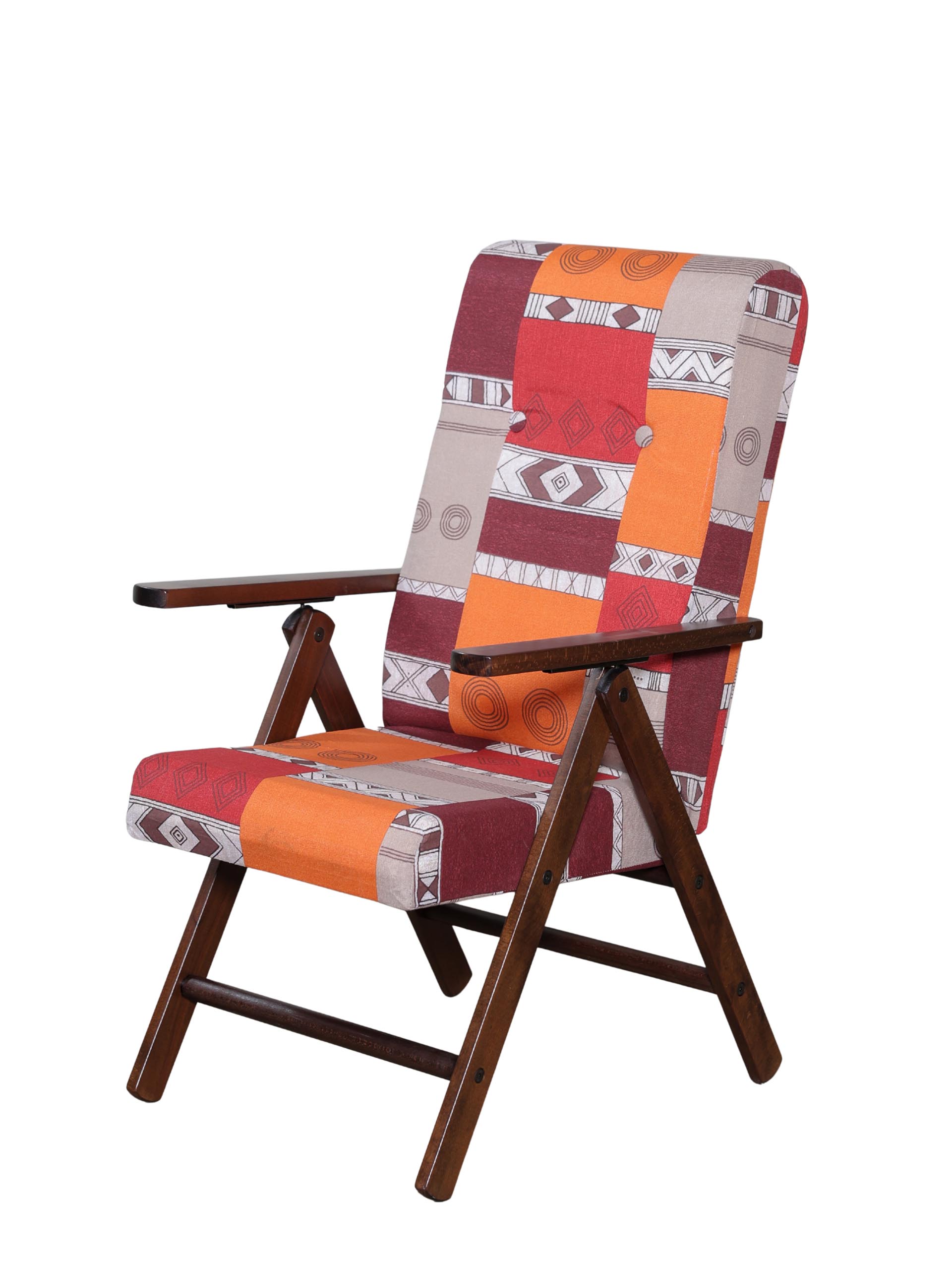 MAS020 POLTRONA MOLISANA NOCE TESSUTO APASCHE BORDO