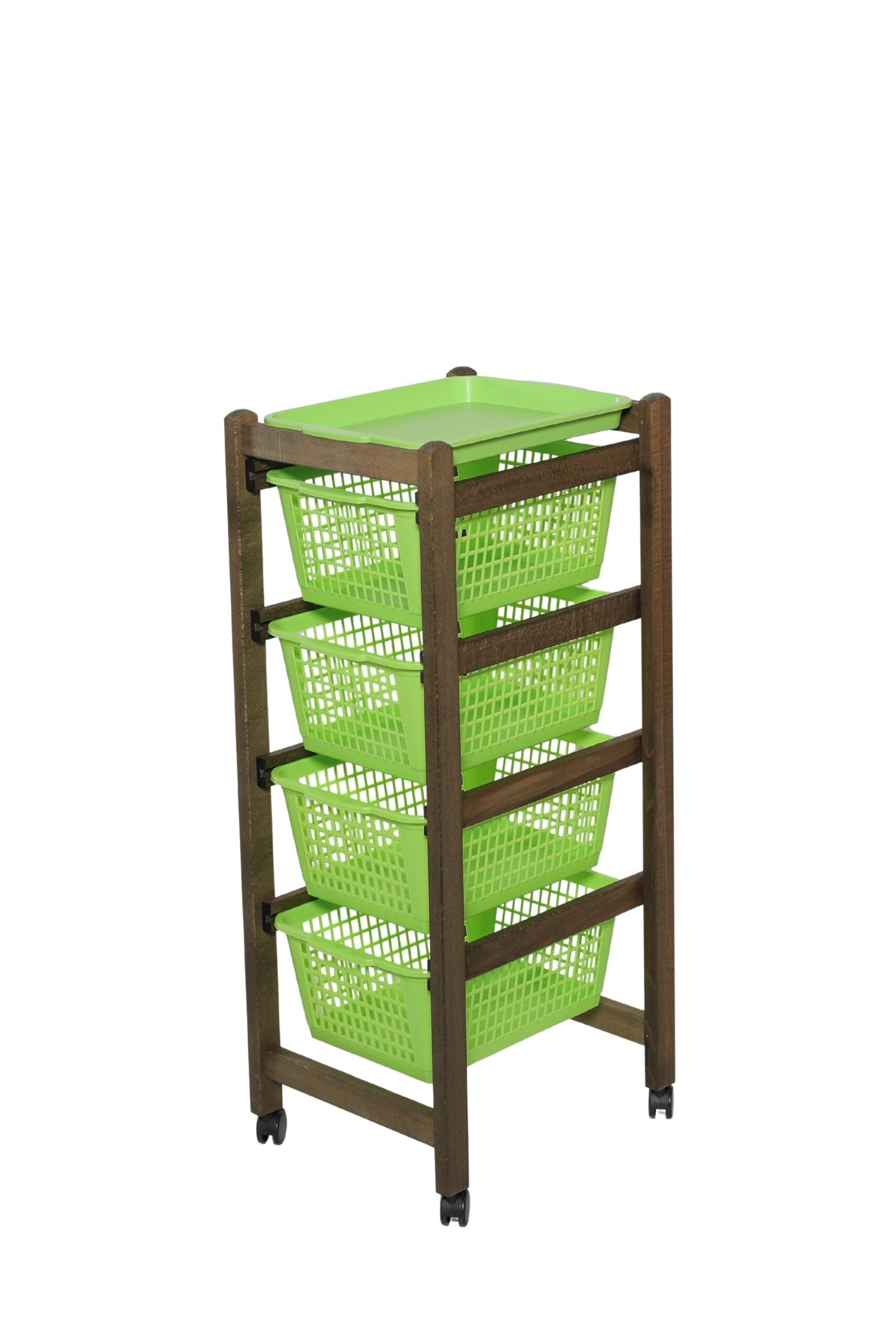 MAS022 CARRELLO JOLLY ECO NOCE CESTO VERDINO