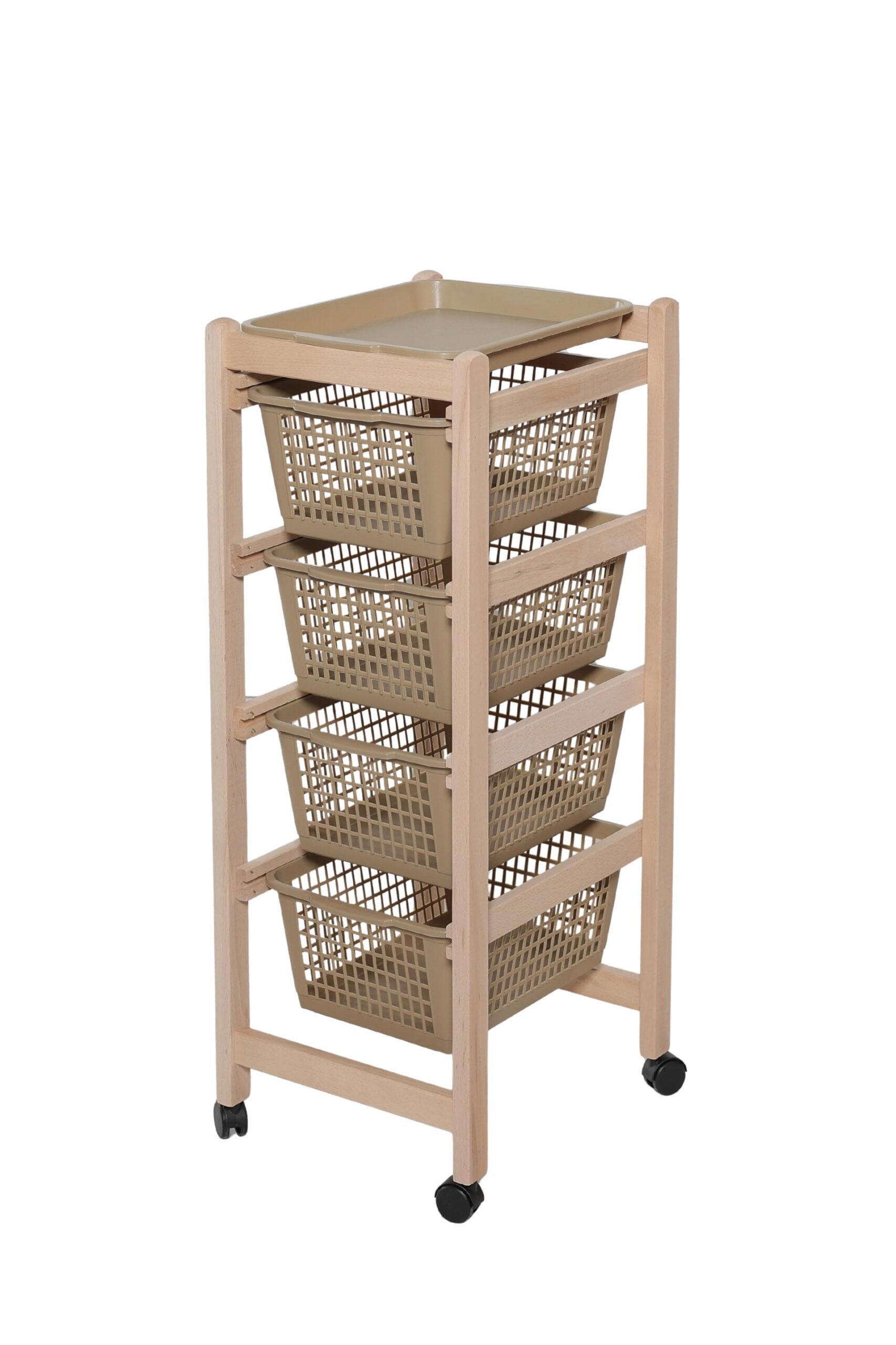 MAS070 CARRELLO JOLLY ECO NATURALE CESTO TORTORA