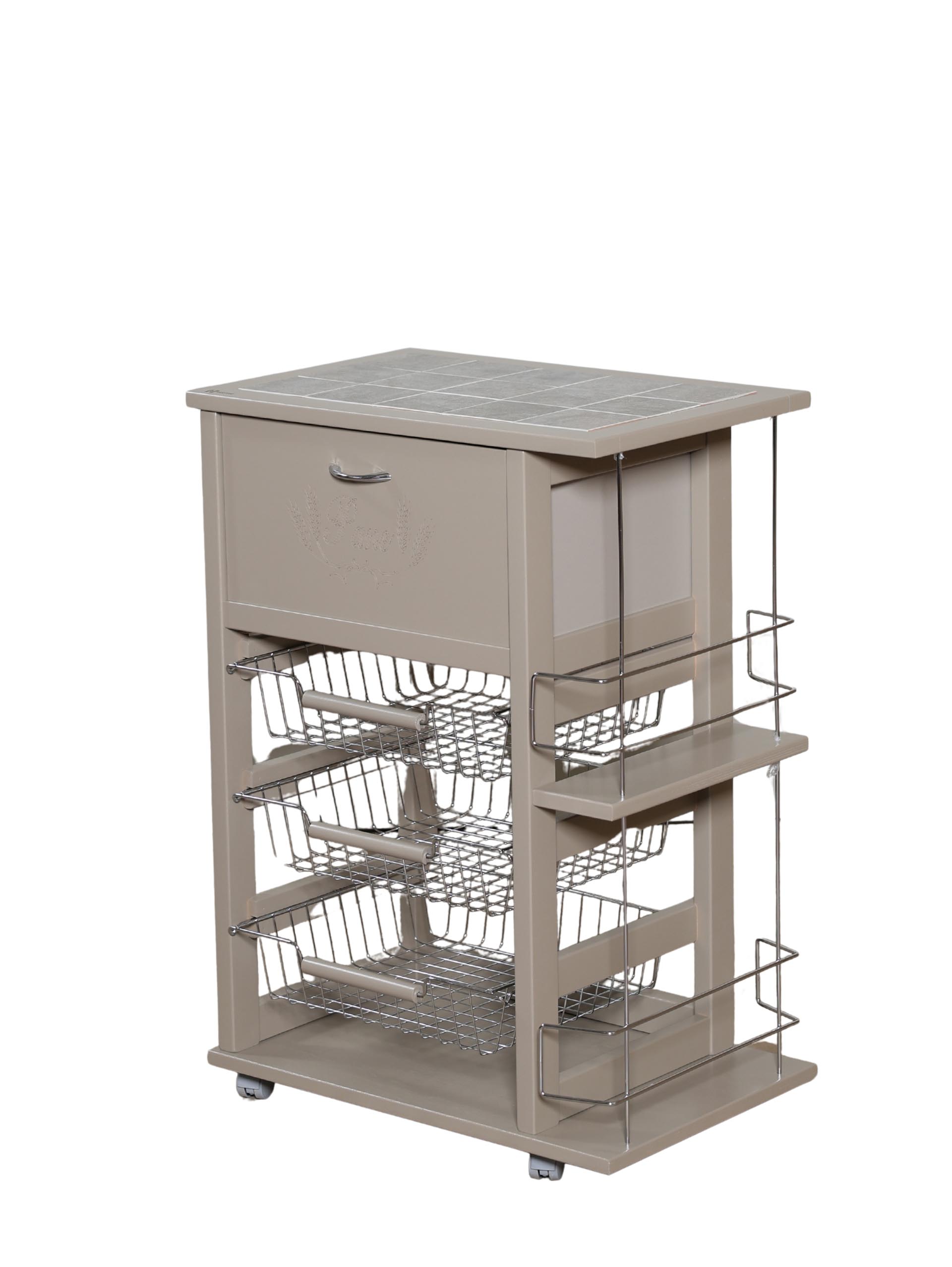 MAS250 CARRELLO PORTAPANE+PORTABOTTIGLIE TORTORA 2