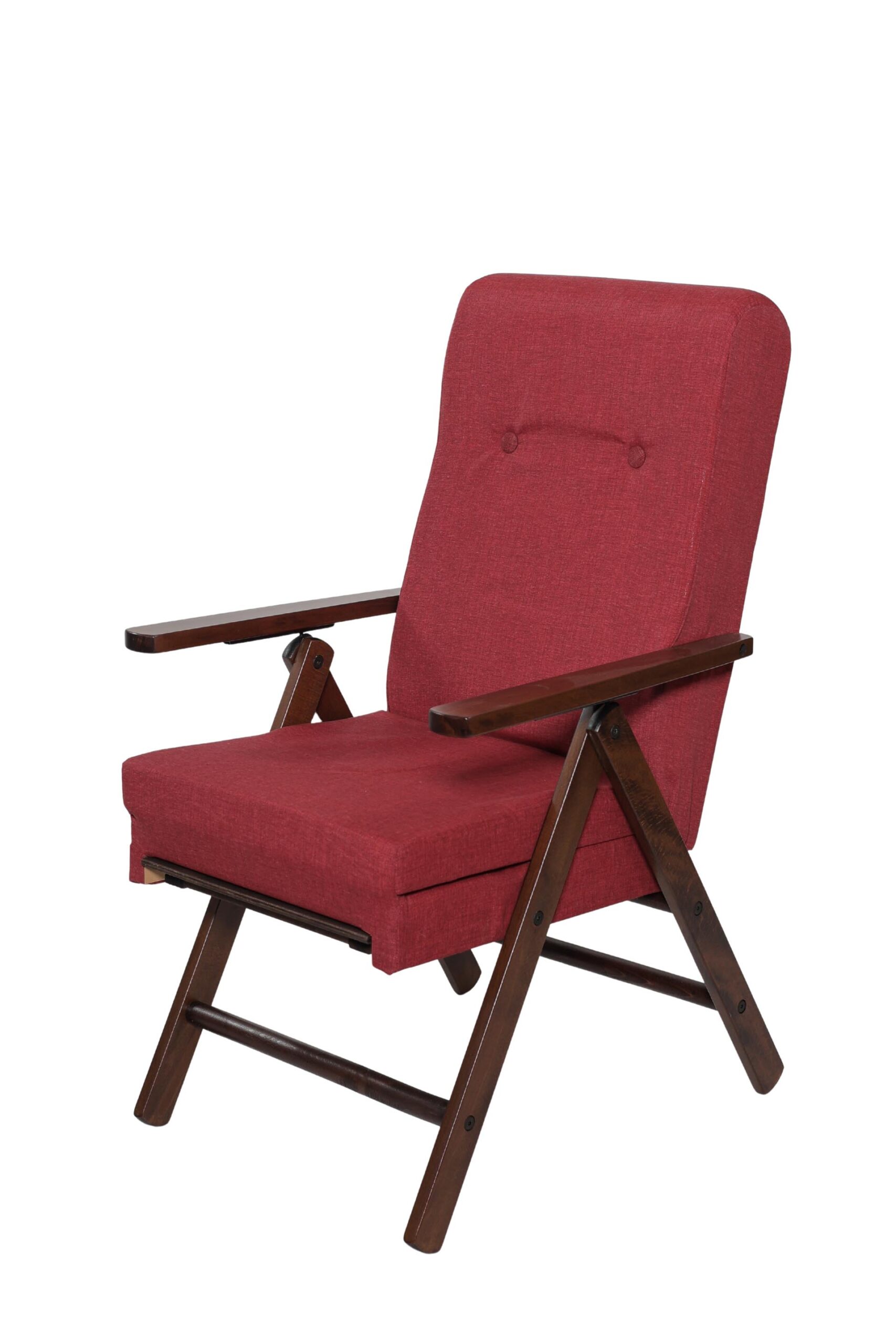 MAS045 POLTRONA MOLISANA CON PROLUNGA NOCE TESSUTO TINTA UNITA BORDO CHIUSA