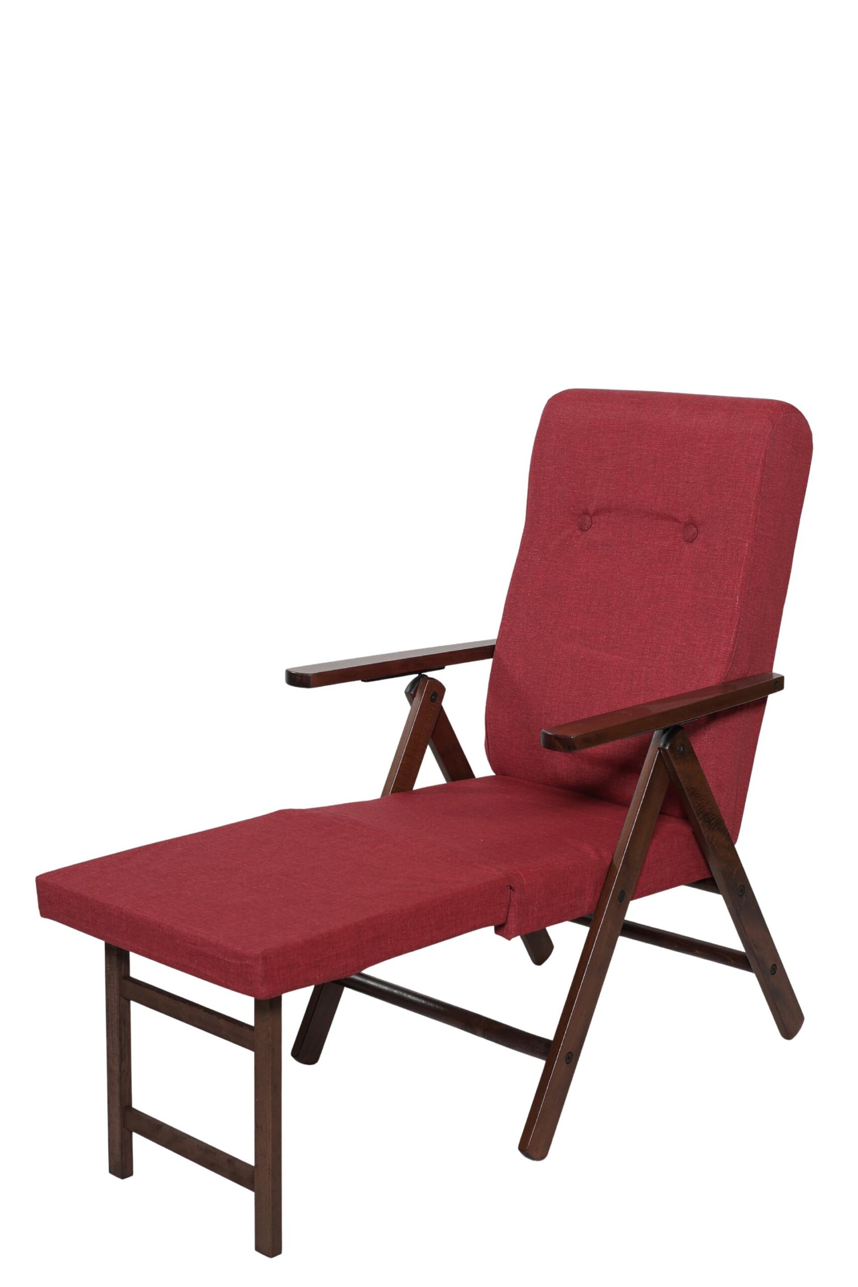 MAS045 POLTRONA MOLISANA CON PROLUNGA NOCE TINTA UNITA BORDO APERTA