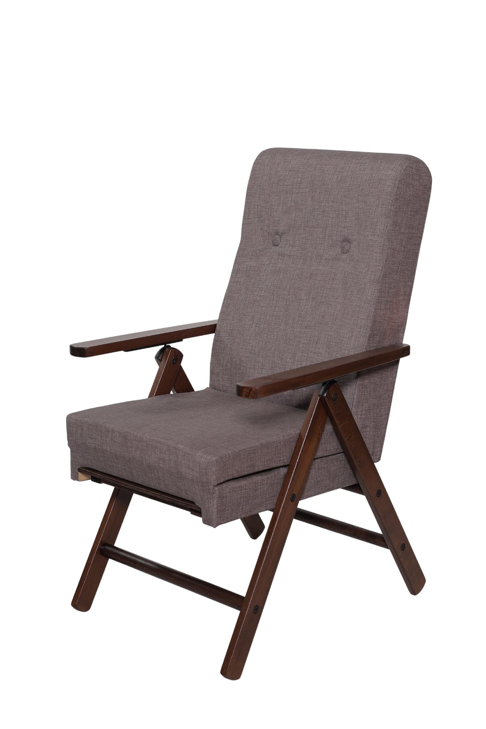 MAS045 POLTRONA MOLISANA CON PROLUNGA TESSUTO GRIGIO TINTA UNITA CHIUSA