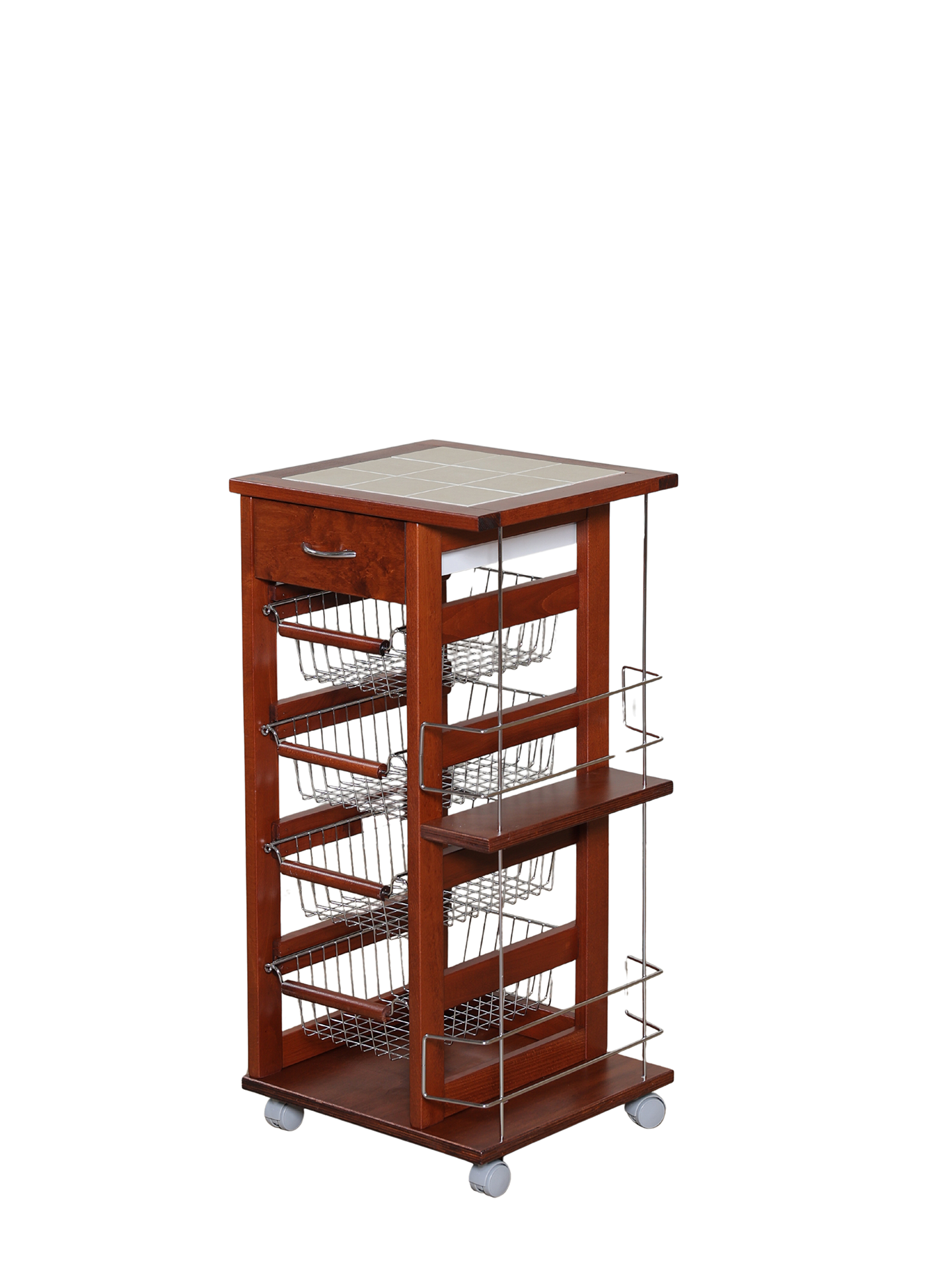 MAS358 CARRELLO SALVASPAZIO+BOTTIGLIE CILIEGIO