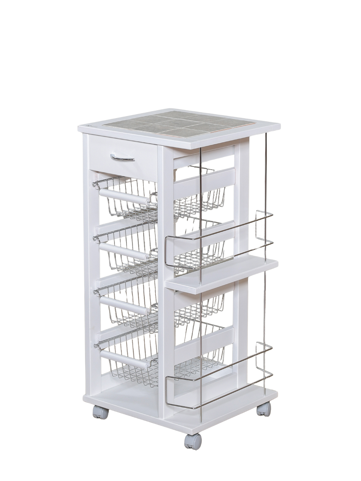 MAS362 CARRELLO SALVASPAZIO+BOTTIGLIE BIANCO